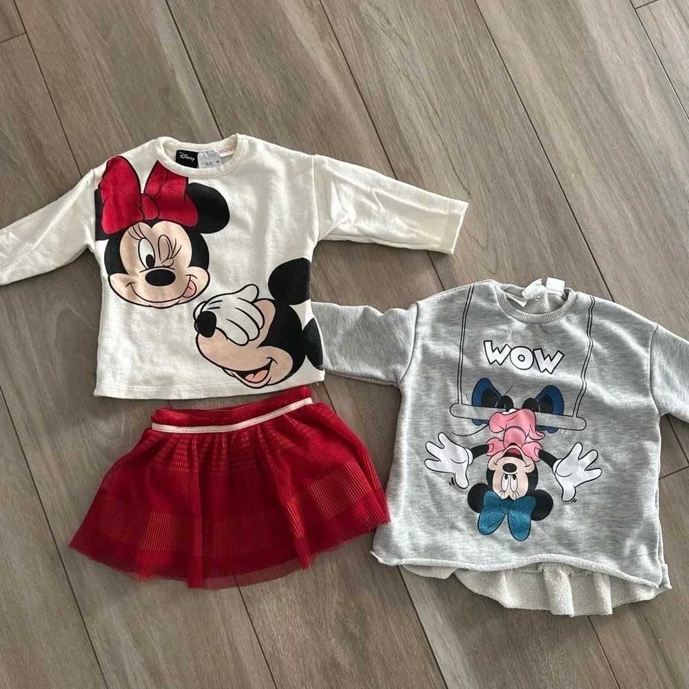 Zara Disney baby girl outfit Minnie Mouse top Mickey top Disney outfit baby girl